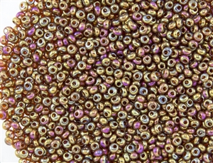 3MM Magatama Toho Japanese Seed Beads - Dark Topaz Gold Luster #459