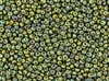 3MM Magatama Toho Japanese Seed Beads - Khaki Green Iris Opaque Rainbow #1627