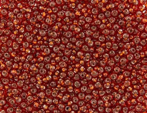 3MM Magatama Toho Japanese Seed Beads - Burnt Orange Silver Lined #2208