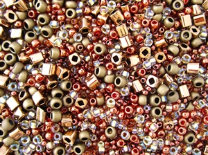 Toho Seed Bead Mix - Ocha - Bronze Mix Cubes 6/0 8/0 11/0 #3205