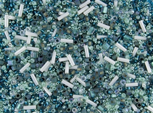 Toho Seed Bead Mix - Emerald Isles - Bugles Cubes Hex 15/0 11/0 8/0 #3534