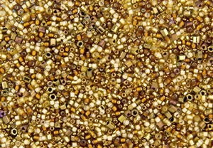 Toho Seed Bead Mix - Gold Rush - 11/0, 8/0 Hex, Triangles #3548