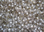 6/0 Toho Japanese Seed Beads - Crystal Silver Lined Matte #21F