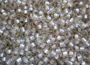 6/0 Toho Japanese Seed Beads - Crystal Silver Lined Matte #21F