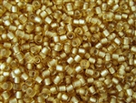 6/0 Toho Japanese Seed Beads - Lt Topaz Silver Lined Matte #22F