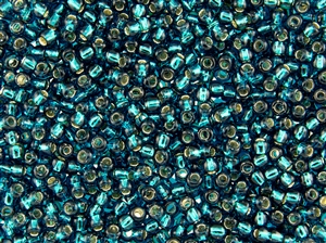 6/0 Toho Japanese Seed Beads - Blue Zircon Silver Lined #27BD