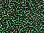 6/0 Toho Japanese Seed Beads - Emerald Silver Lined Matte #36F