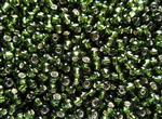 6/0 Toho Japanese Seed Beads - Green Olivine Silver Lined #37