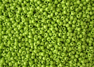 6/0 Toho Japanese Seed Beads - Lime Green Opaque #44