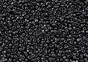 Shiny Black 11 Seed Beads, Size11 Toho Black Seed Beads, Glass