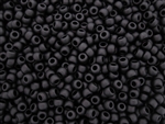 6/0 Toho Japanese Seed Beads - Jet Black Matte #49F