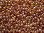 6/0 Toho Japanese Seed Beads - Dark Topaz Rainbow Matte #162CF