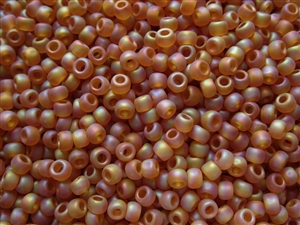 6/0 Toho Japanese Seed Beads - Dark Topaz Rainbow Matte #162CF