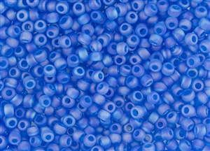 6/0 Toho Japanese Seed Beads - Aquamarine Rainbow Matte #163CF