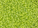 6/0 Toho Japanese Seed Beads - Lime Transparent Rainbow Matte #164F