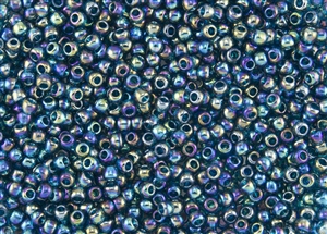 6/0 Toho Japanese Seed Beads - Blue Zircon Transparent Rainbow #167BD