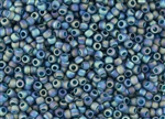 6/0 Toho Japanese Seed Beads - Blue Zircon Transparent Rainbow Matte #167BDF