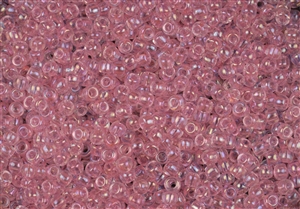 6/0 Toho Japanese Seed Beads - Dyed Pink Transparent Rainbow #171D