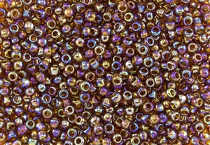 6/0 Toho Japanese Seed Beads - Transparent Smoky Topaz Rainbow #177