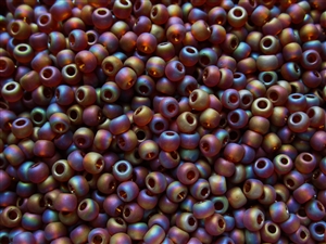 6/0 Toho Japanese Seed Beads - Smoky Topaz Rainbow Matte #177F