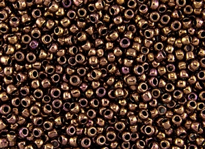 6/0 Toho Japanese Seed Beads - Dark Bronze Metallic #222