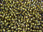 6/0 Toho Japanese Seed Beads - Black Diamond Yellow Lined #246