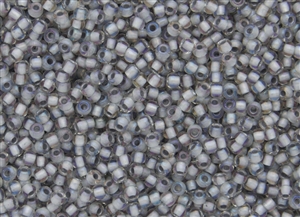 6/0 Toho Japanese Seed Beads - Grey Lined Crystal Rainbow #261