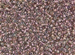 6/0 Toho Japanese Seed Beads - Rose Lined Crystal Rainbow #267