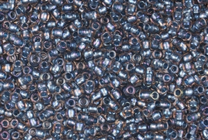 6/0 Toho Japanese Seed Beads - Metallic Denim Blue Lined Champagne #272