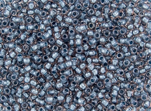 6/0 Toho Japanese Seed Beads - Metallic Blue Lined Champagne Mink #288