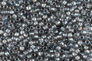 6/0 Toho Japanese Seed Beads - Metallic Blue Lined Champagne Mink Matte #288F