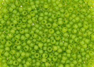 6/0 Toho Japanese Seed Beads - Lime Lined Jonquil Matte #306F