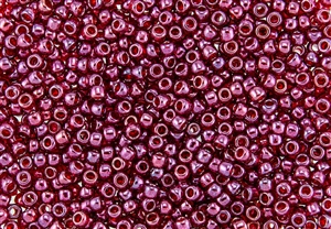 6/0 Toho Japanese Seed Beads - Cranberry Gold Luster #332
