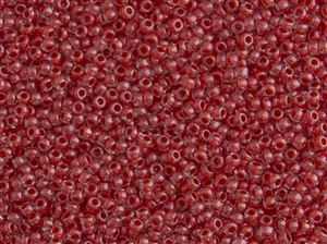 6/0 Toho Japanese Seed Beads - Cherry Red Lined Crystal #341