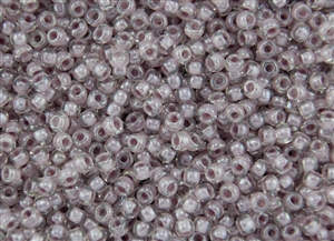 6/0 Toho Japanese Seed Beads - Pale Mauve Lined Crystal #353