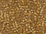 6/0 Toho Japanese Seed Beads - Light Grey Lined Amber #375