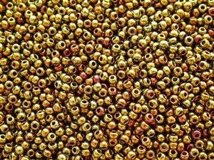 6/0 Toho Japanese Seed Beads - Gold Iris Metallic Carnival #513