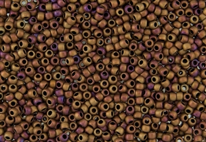6/0 Toho Japanese Seed Beads - Copper Iris Metallic Matte #618