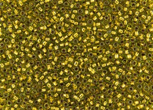 6/0 Toho Japanese Seed Beads - Copper Lined Transparent Peridot #747
