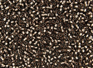 6/0 Toho Japanese Seed Beads - Copper Lined Black Diamond #750