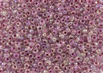 6/0 Toho Japanese Seed Beads - Crystal Rainbow Strawberry Lined #771