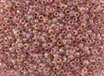 6/0 Toho Japanese Seed Beads - Red Terracotta Lined Crystal Rainbow #784