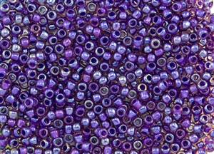 6/0 Toho Japanese Seed Beads - Purple Lined Amethyst Transparent #928