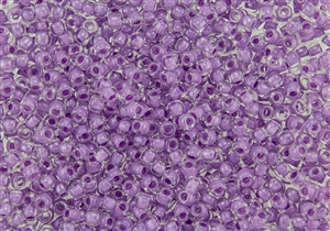 6/0 Toho Japanese Seed Beads - Light Purple Lined Crystal #943