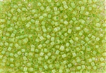 6/0 Toho Japanese Seed Beads - Light Green Lined Light Topaz #945