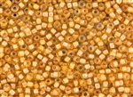 6/0 Toho Japanese Seed Beads - Burnt Orange Lined Lt Topaz #950