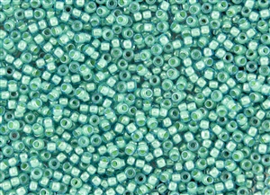 6/0 Toho Japanese Seed Beads - Aqua Transparent Mint Lined #954