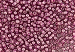 6/0 Toho Japanese Seed Beads - Pink Lined Crystal Transparent #959