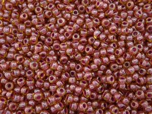 6/0 Toho Japanese Seed Beads - Mauve Lined Amber #960