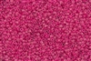 6/0 Toho Japanese Seed Beads - Luminous Neon Pink Lined Crystal #978